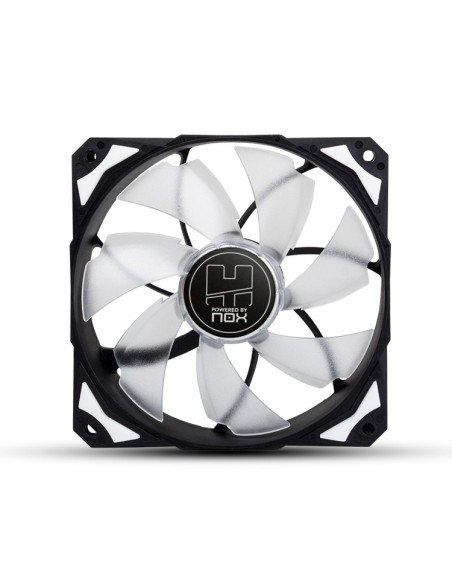 NOX H-Fan LED Carcasa del ordenador Ventilador 12 cm Negro, Blanco