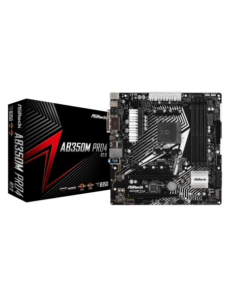 Asrock AB350M Pro4 R2.0 AMD B350 Zócalo AM4 micro ATX