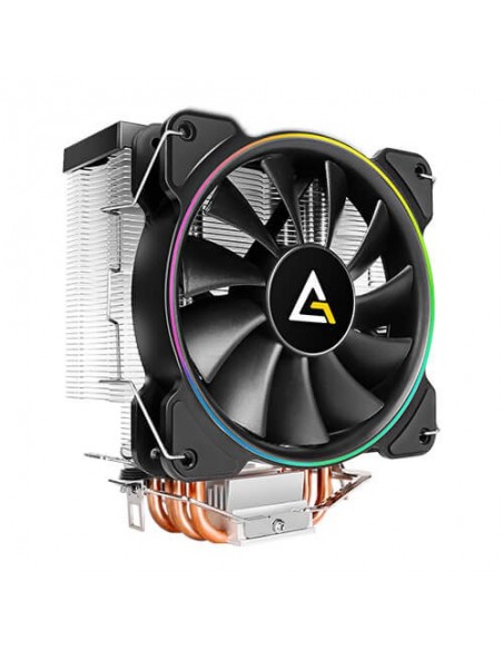 Antec A400 RGB Procesador Enfriador 12 cm Negro, Cobre, Metálico