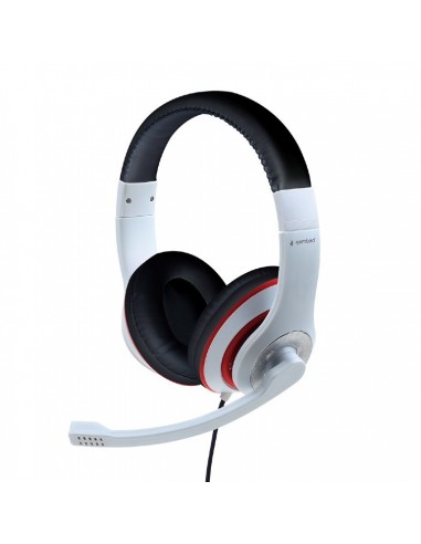 Gembird MHS-03-WTRDBK auricular y casco Auriculares Diadema Conector de 3,5 mm Negro, Rojo, Blanco