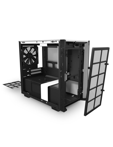 NZXT H210i Matte White Mini Tower Negro, Blanco