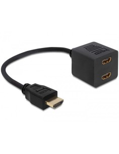 DeLOCK 65226 cambiador de género para cable HDMI 2 x HDMI Negro