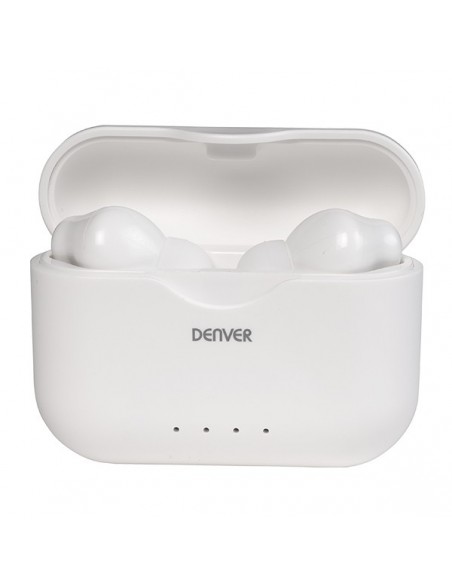 Denver TWE-37 auricular y casco Auriculares Dentro de oído Bluetooth Blanco