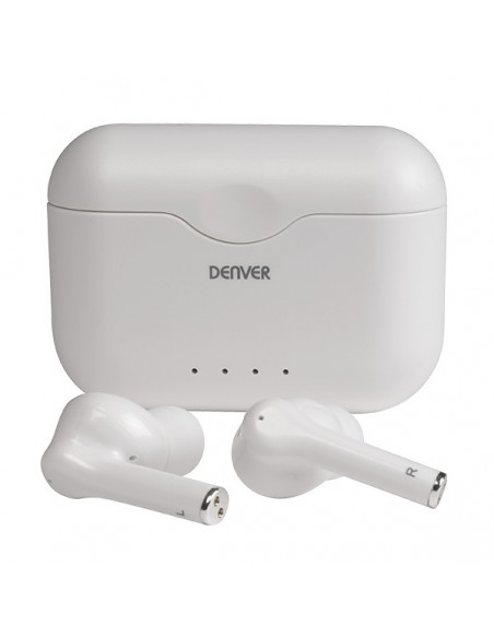Denver TWE-37 auricular y casco Auriculares Dentro de oído Bluetooth Blanco