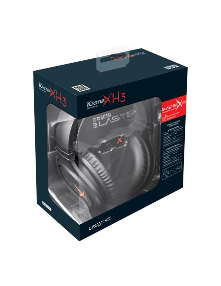Creative Labs SOUND BLASTERX H3 Auriculares Diadema Conector de 3,5 mm Negro