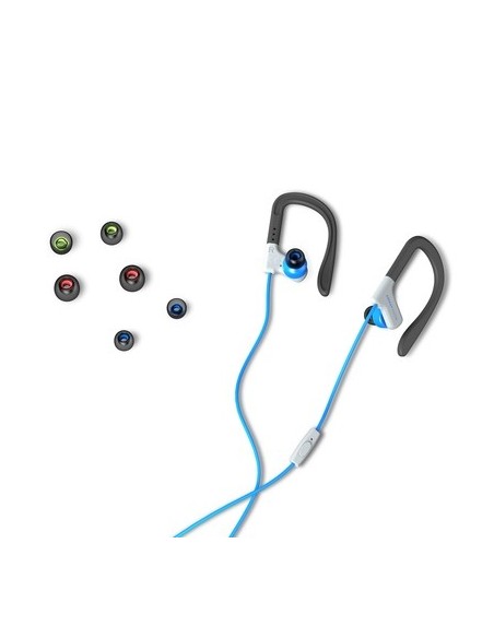 Energy Sistem 429332 auricular y casco Auriculares gancho de oreja, Dentro de oído Conector de 3,5 mm Azul