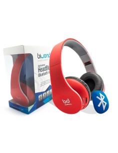 Biwond HeadBluex Auriculares Diadema Conector de 3,5 mm Micro USB Bluetooth Rojo