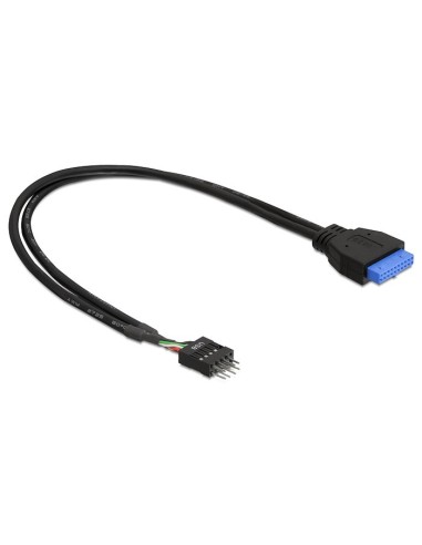 DeLOCK USB 3.0 19 pin - USB 2.0 8 pin 60cm Negro