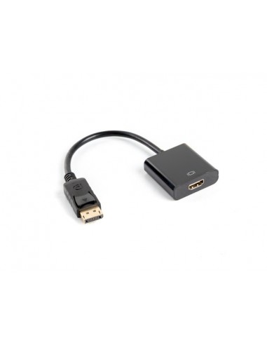 Lanberg AD-0009-BK adaptador de cable de vídeo 0,1 m Displayport HDMI Negro