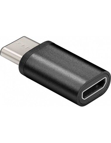Goobay 56635 cambiador de género para cable USB-C USB 2.0 Micro-Buchse (Typ B) Negro