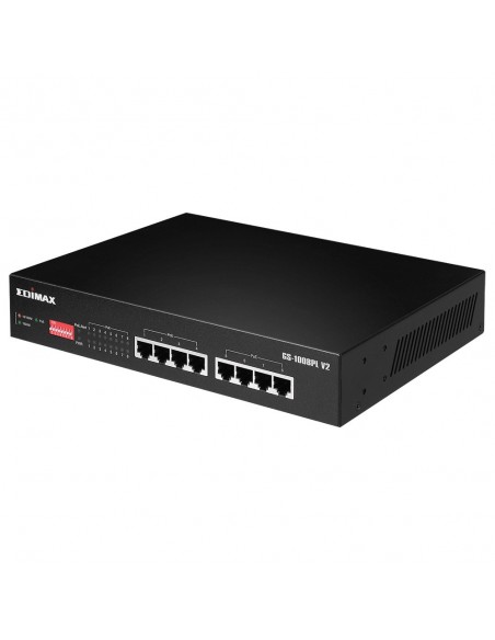 Edimax GS-1008PL V2 switch Gestionado L2 Gigabit Ethernet (10 100 1000) Energía sobre Ethernet (PoE) 1U Negro