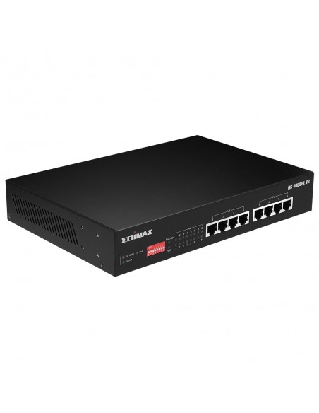 Edimax GS-1008PL V2 switch Gestionado L2 Gigabit Ethernet (10 100 1000) Energía sobre Ethernet (PoE) 1U Negro