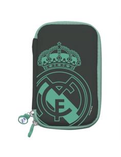 Real Madrid Funda Disco Duro 2.5" Negra Escudo - Imagen 1