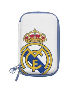 Real Madrid Funda Disco Duro 3.5" Blanca Escudo - Imagen 1