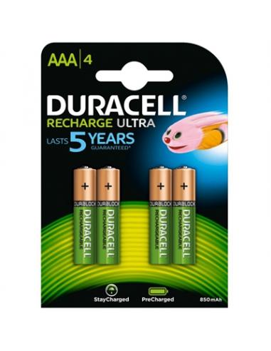 Duracell Pila Recargable HR03 AAA 800mAh Blister*4 - Imagen 1
