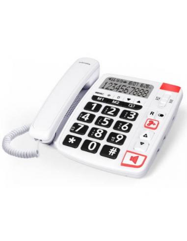 TELÉFONO SENIOR CON CABLE XTRA11500 BLANCO SWISSVOICE - Imagen 1