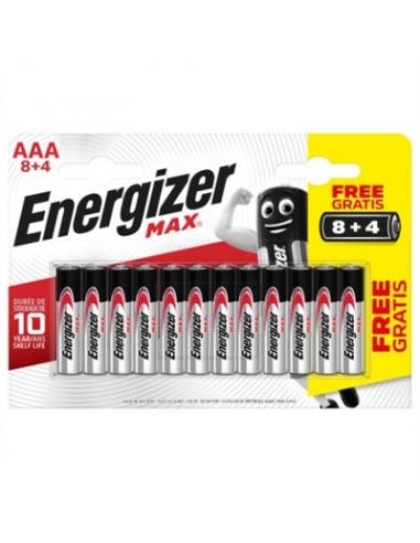 BLISTER 8 + 4 PILAS MAX TIPO LR03 (AAA) ENERGIZER E301531200 - Imagen 1