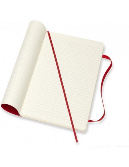 LIBRETA CLASICA TAPA BLANDA ROJO ESCARLATA L (13X21CM) RAYADA MOLESKINE QP616F2 - Imagen 4