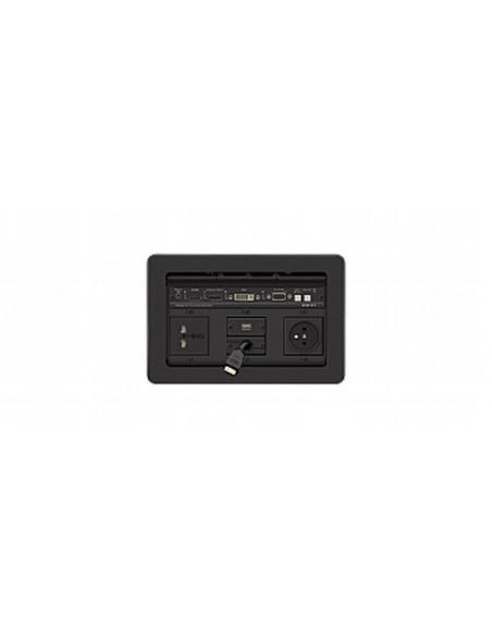 KRAMER CARCASA TBUS-10. SIN PLACA DE INSERCION. SIN MODULO DE ALIMENTACION. CONFIGURABLE. TAPA EN NEGRO ESCAMOTEABLE. (TBUS-10XL