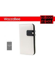 FUNDA WAZZABEE PARA SAMSUNG S IV POLIPIEL, MARCO INT. PLASTICO,CIERRE MAGNETICO,BLANCO (WB-S4-WP-WH) - Imagen 1
