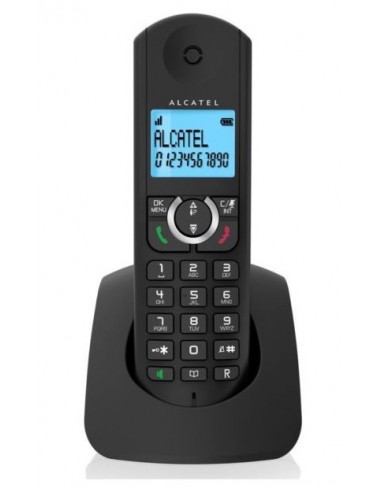 Alcatel F380-S Teléfono DECT Identificador de llamadas Negro