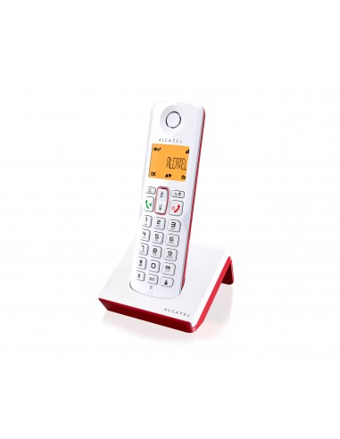 Alcatel S250 Teléfono DECT Identificador de llamadas Rojo, Blanco