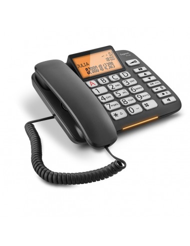 Gigaset DL 580 teléfono Teléfono analógico Identificador de llamadas Negro