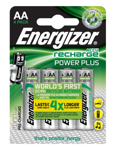 Energizer Accu Recharge Power Plus 2000 AA BP4 Batería recargable Níquel-metal hidruro (NiMH)