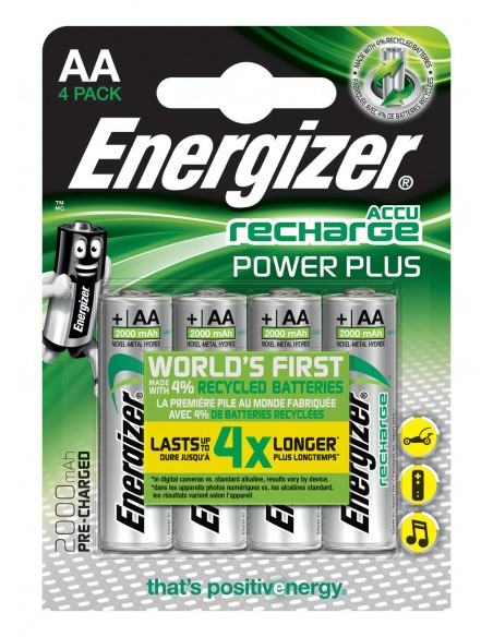Energizer Accu Recharge Power Plus 2000 AA BP4 Batería recargable Níquel-metal hidruro (NiMH)
