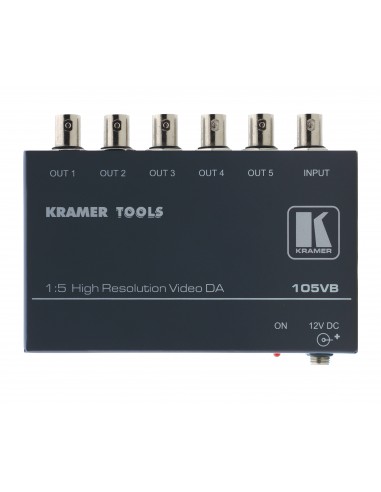 Kramer Electronics 105VB amplificador de línea de video 400 MHz Negro