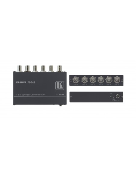 Kramer Electronics 105VB amplificador de línea de video 400 MHz Negro