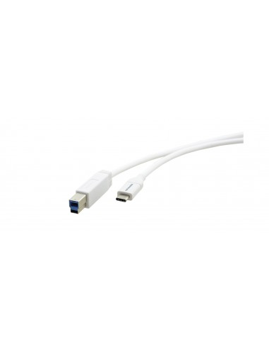 Kramer Electronics C-USB31 cable USB 0,9 m USB 3.2 Gen 1 (3.1 Gen 1) USB C USB B Blanco