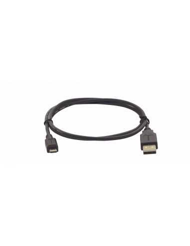Kramer Electronics C-USB MICROB-3 cable USB 3 m USB 2.0 USB A Micro-USB B Negro, Plata