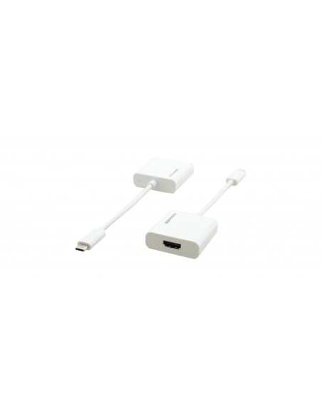 Kramer Electronics ADC-U31C HF adaptador de cable de vídeo 0,17 m USB Tipo C HDMI tipo A (Estándar) Blanco
