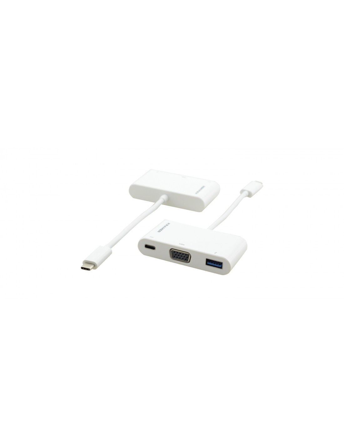 Kramer Electronics ADC-U31C M1 adaptador de cable de vídeo 0,17 m USB Tipo C USB Type-C + USB Type-A + VGA (D-Sub) Blanco