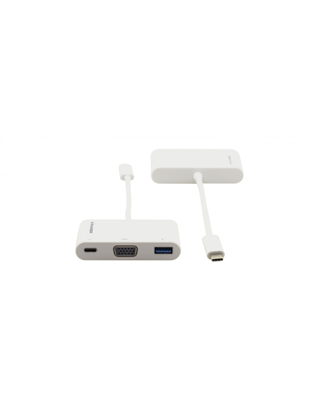 Kramer Electronics ADC-U31C M1 adaptador de cable de vídeo 0,17 m USB Tipo C USB Type-C + USB Type-A + VGA (D-Sub) Blanco