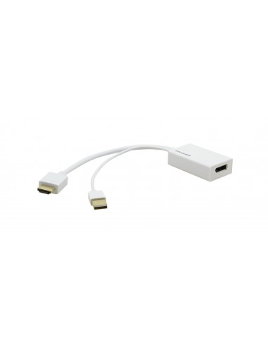 Kramer Electronics ADC-HM DPF adaptador de cable de vídeo 0,3 m HDMI DisplayPort Blanco