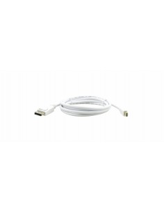 Kramer Electronics C-MDP DPM-6 adaptador de cable de vídeo 1,8 m Mini DisplayPort DisplayPort Blanco