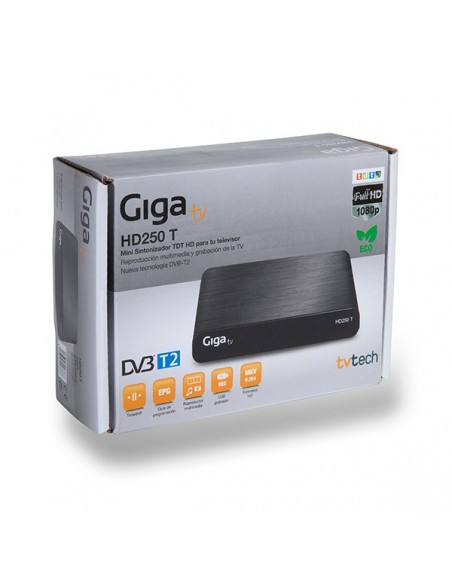 TvTech GigaTV HD250 T Cable Full HD Negro