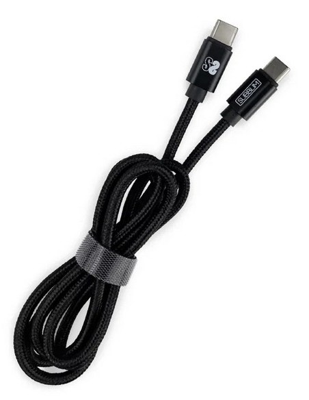 SUBBLIM CARGADOR ULTRA RAPIDO 2xUSB DE PARED PD18W+2.4A + Cable C to C Negro