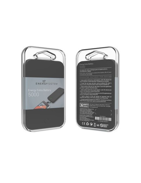 Energy Sistem Extra Battery 5000 batería externa Polímero de litio 5000 mAh Negro