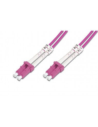 Digitus LC LC, 5 m cable de fibra optica Rosa