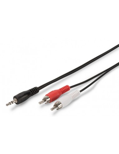 ASSMANN Electronic AK-510300-025-S cable de audio 2,5 m 3,5mm 2 x RCA Negro