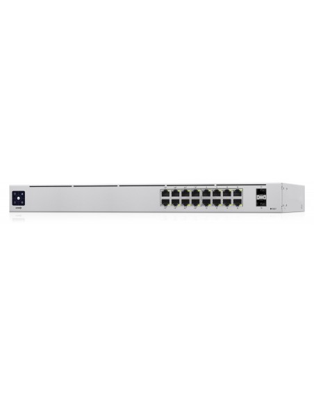 Ubiquiti Networks UniFi 16-Port PoE Gestionado L2 L3 Gigabit Ethernet (10 100 1000) Energía sobre Ethernet (PoE) 1U Plata