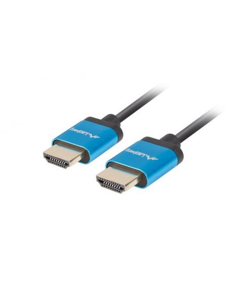 Lanberg CA-HDMI-22CU-0010-BK cable HDMI 1 m HDMI tipo A (Estándar) Negro, Azul