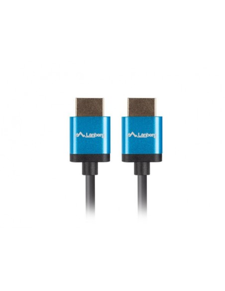Lanberg CA-HDMI-22CU-0010-BK cable HDMI 1 m HDMI tipo A (Estándar) Negro, Azul