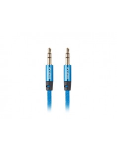 Lanberg CA-MJMJ-10CU-0010-BL cable de audio 1 m 3,5mm Azul