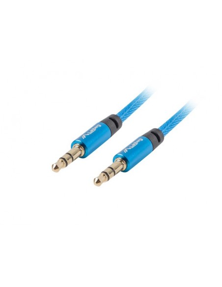 Lanberg CA-MJMJ-10CU-0010-BL cable de audio 1 m 3,5mm Azul