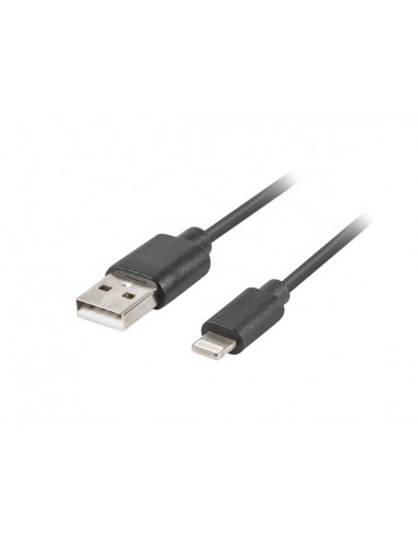 Lanberg CA-USLM-10CU-0010-BK cable USB 1 m USB 2.0 USB A USB C Lightning Negro