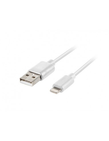 Lanberg CA-USLM-10CU-0010-WH cable USB 1 m USB 2.0 USB A USB C Lightning Blanco